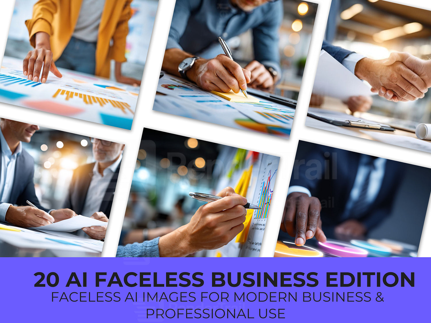 20 AI Faceless Business Images – Professional Branding Collection