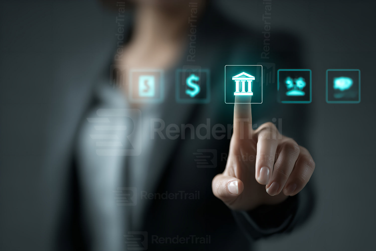 Innovative digital banking system with user interacting through touch screen technology