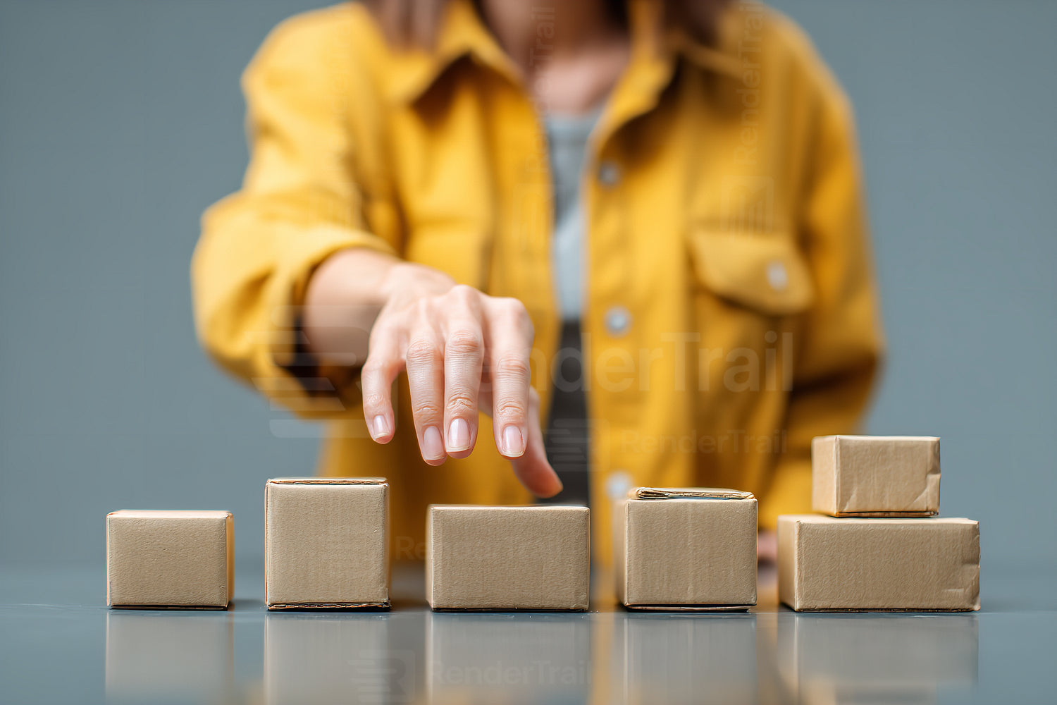 Sorting small packages with care in a cozy indoor workspace during daylight hours